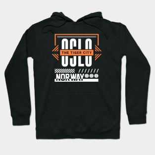 Retro Oslo Norway the Tiger City Vintage Norwegian Word Art Hoodie